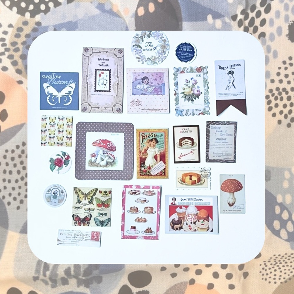 aesthetic vintage cottagecore 🍄 antique style coated thick paper cards &frames